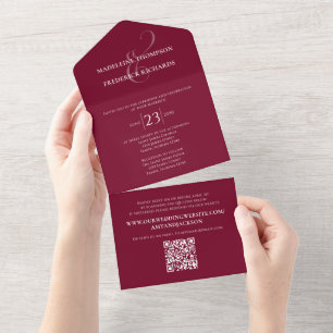 Site de Código Simples QR Simples da Borgonha Mini