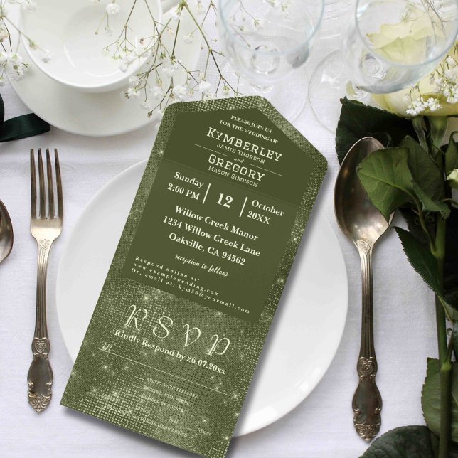 Site de Email do Olive Sage Green Shimmer Faux Bur (Criador carregado)