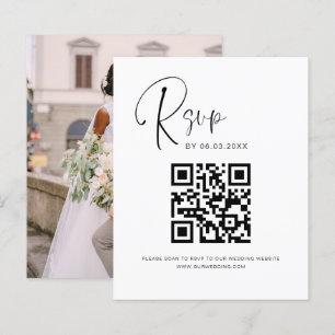 Site de Foto de Casamento RSVP de Código QR de Orç