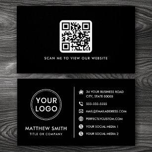 Site de logotipo mídia social QR cartão de visita 