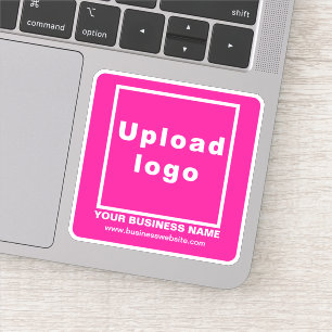Site de negócios em adesivo vinílico quadrado rosa