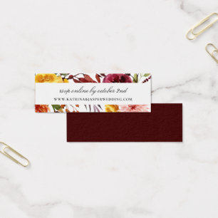 Site Rustic Autumn Floral Wedding RSVP