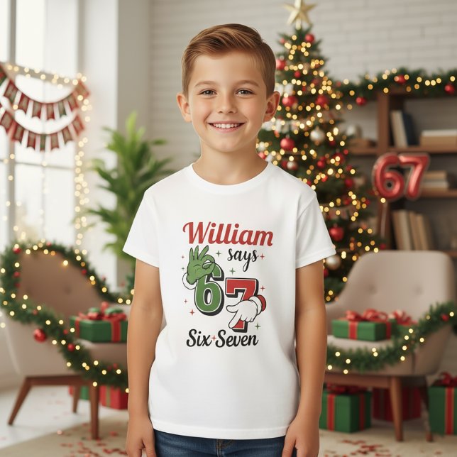 Six Seven 6•7 - Camiseta de Natal para Meninos (Criador carregado)