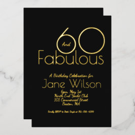 Sixty And Fabulous Birthday Invitation Chic Pink