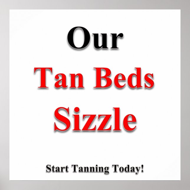 Sizzle Tan Tanning Poster Matte (Frente)