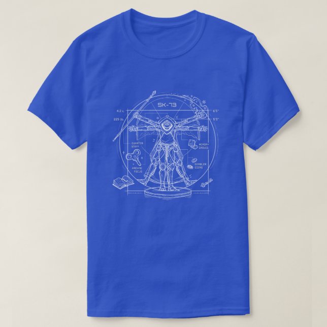 SK-73 T-Shirt - Azul (Frente do Design)