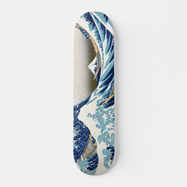 Skate 北 斎 Onda do Excelente Fora de Kanagawa Hokusai Fin (Frente)