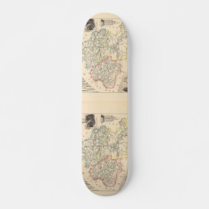Skate 1858 Mapa do Departamento de Ariege, França
