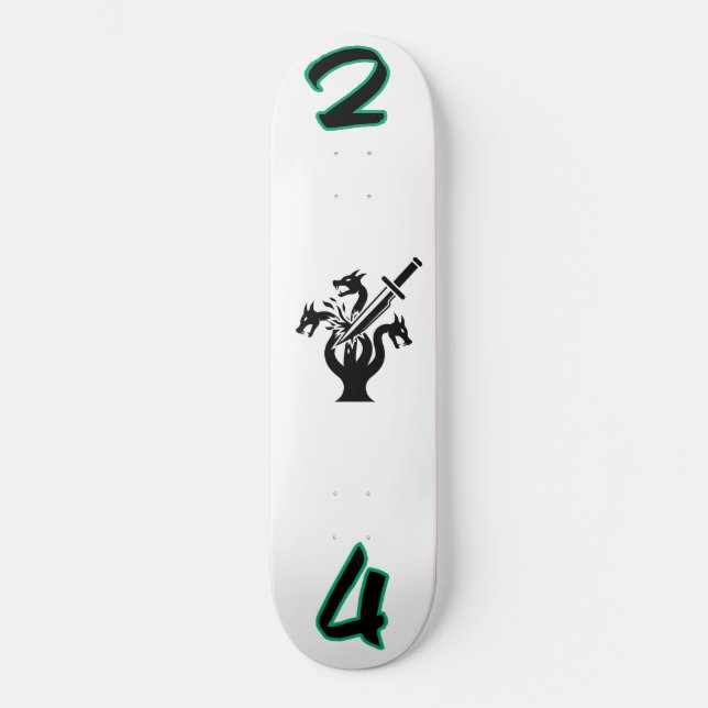 Skate “24 Linhas Duras” Hydra Deck – Conquiste o Caos Ed (Frente)