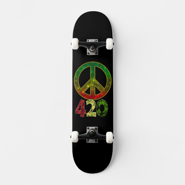 Skate 4 20 Weed Rasta Peace (Frente)