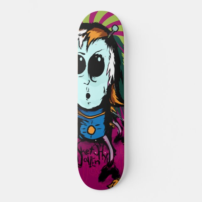 Skate A alienígena esboçado existe & vive em sua (Frente)