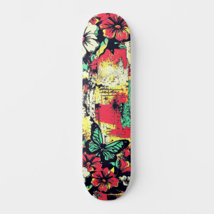 Skate A Arte Urbana Inspirou Girly Floral Butterfly