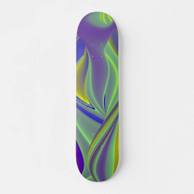 Skate A Mágica do Verão, Abstrato 3D Art (Frente)