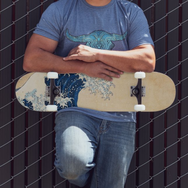 Skate A onda de Excelentes de Kanagawa por Hokusai (Ao ar livre 3)