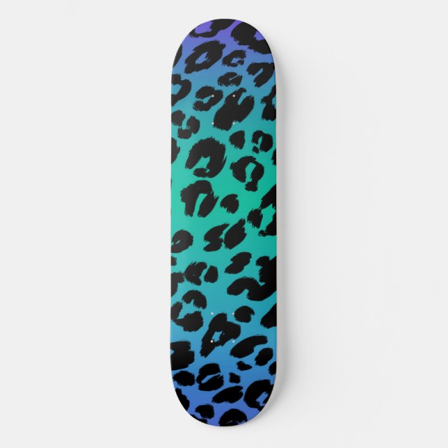 Skate A Série Leopardo Multicolorida Design 6 (Frente)