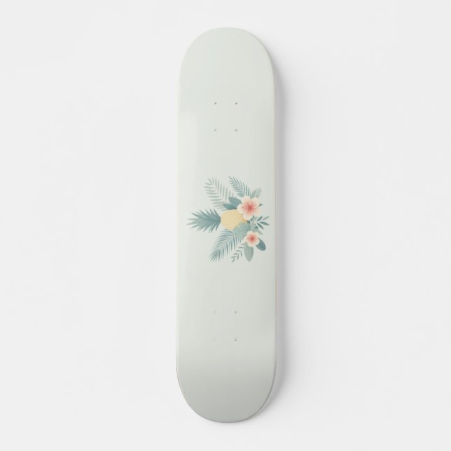 Skate Abacaxi floral e havaiano (Frente)