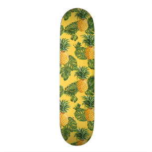 Skate Abacaxis & folhas tropicais no ouro