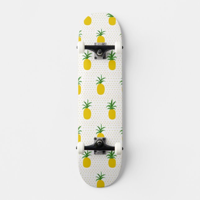 Skate Abacaxis tropicais dourados (Frente)