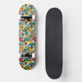 Skate Abejas y Florales Patrón de Abeja Flor
