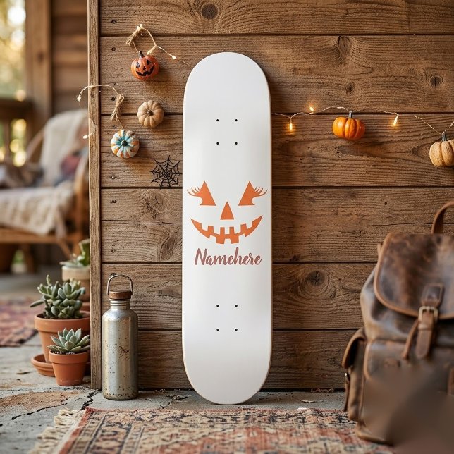 Skate Abóbora de Halloween Personalizada Feminina Jack O (Criador carregado)