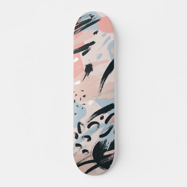 Skate Abstração de Pastel (Frente)