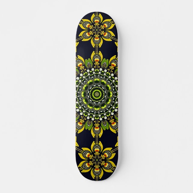Skate Abstract Geometric Mandala Art Design (Frente)