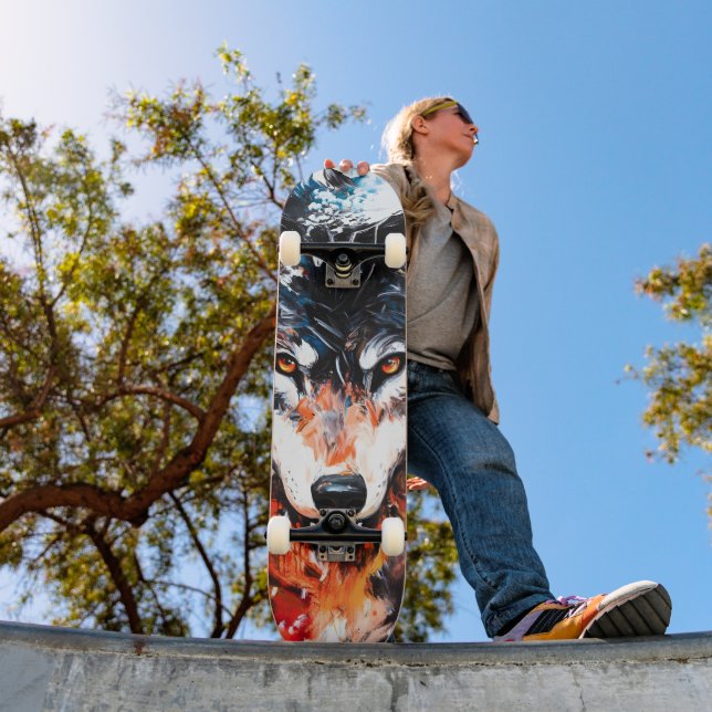 Skate Abstract Wild Spirit Wolf (Ao ar livre 1)