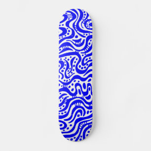 Skate Abstrato 041211v2 - Azul em branco