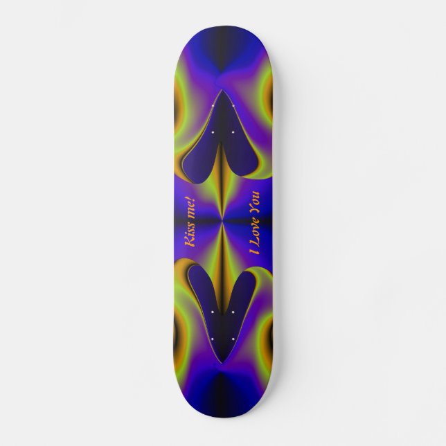 Skate Abstrato 2 Coração Arco-Íris (Frente)