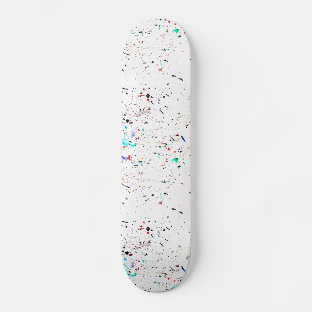 Skate Abstrato Art Paint Splashes Spothes (Frente)