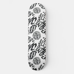 Skate abstrato B&W "Meia-noite"