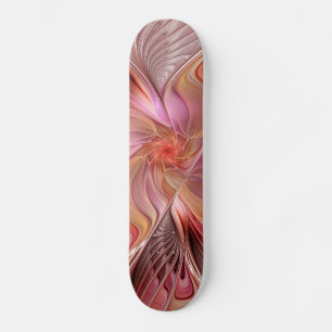 Skate Abstrato Butterfly Fantasy Fractal Arte Colorida