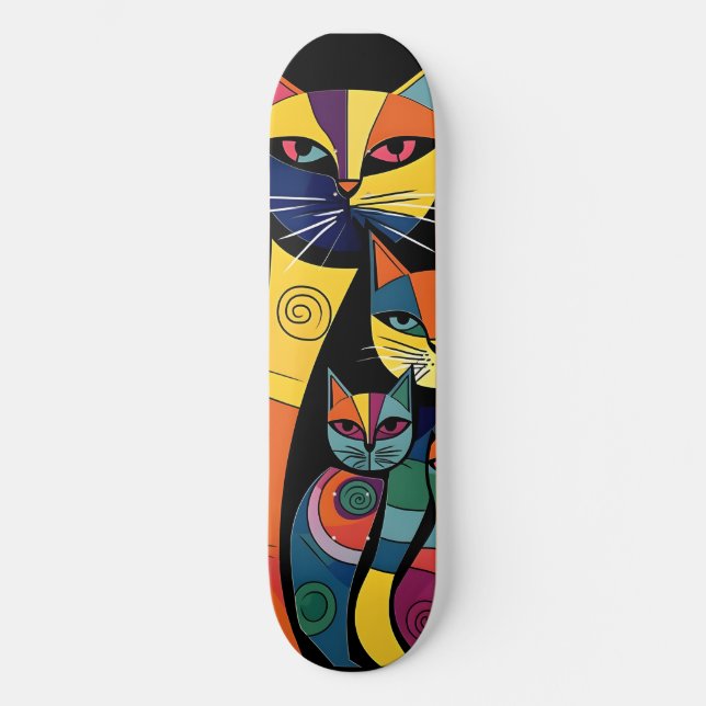 Skate Abstrato Cat Kitten (Frente)