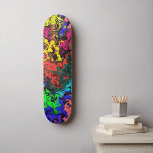 Skate Abstrato Colorida Twirly /