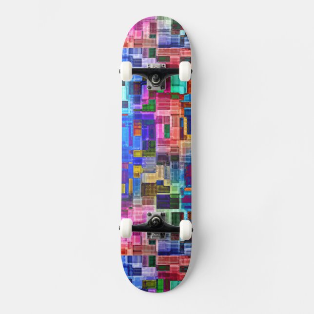 Skate Abstrato colorido (Frente)