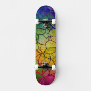 Skate Abstrato da Web Colorida Brilhante