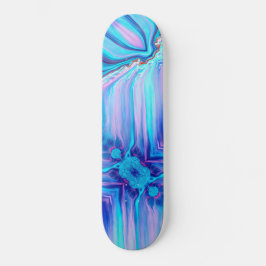 Skate Abstrato de Arte Azul de Ombre Vibrante
