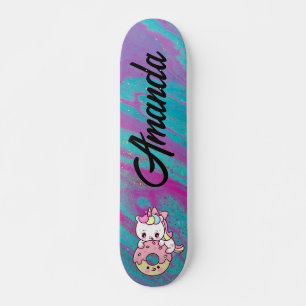 Skate Abstrato de cor Unicorn