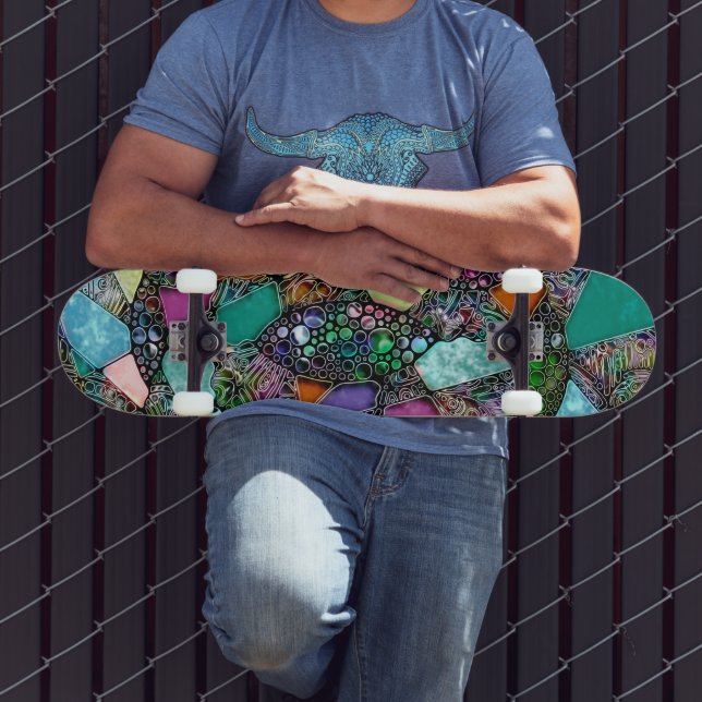 Skate Abstrato de forma muito colorida arte 11 (Ao ar livre 3)