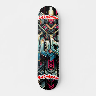 Skate Abstrato de Grafite de estilo selvagem