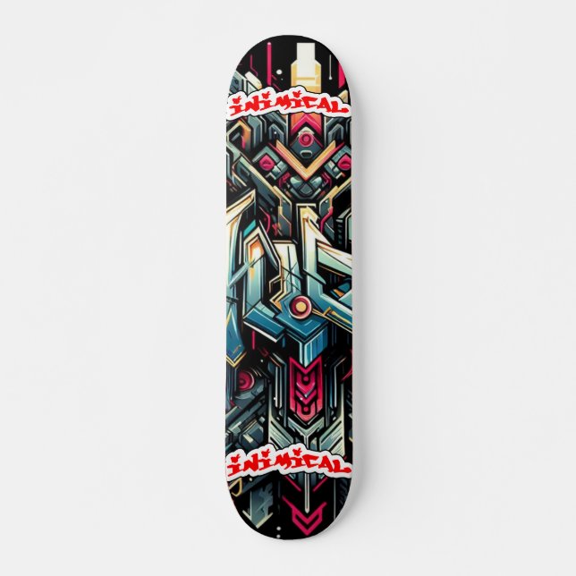 Skate Abstrato de Grafite de estilo selvagem (Frente)