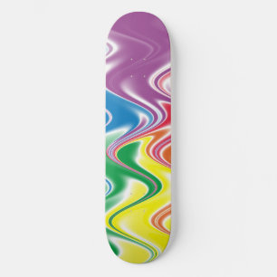 Skate Abstrato de multicores onduladas