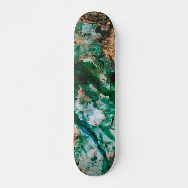 Skate Abstrato de muss Agate Green Crystal Geode (Frente)