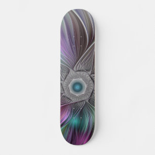 Skate Abstrato de potência colorida com a arte frontal