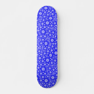 Skate Abstrato de roda de estrelas - azul em branco
