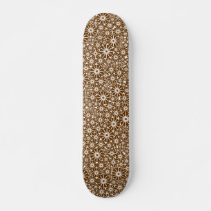 Skate Abstrato de roda de estrelas - Noz em branco
