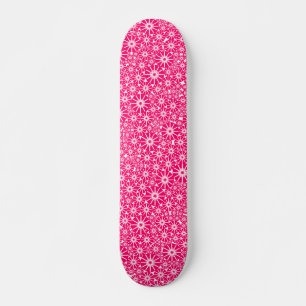 Skate Abstrato de roda de estrelas - vermelho neon branc