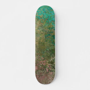 Skate Abstrato de Tinta de Álcool Inspirada no Oceano