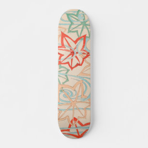 Skate Abstrato deixa o padrão japonês de Impressão Vinta