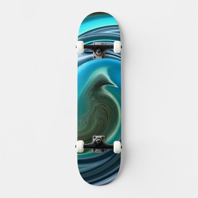 Skate Abstrato Dove No Quadro De Aqua (Frente)